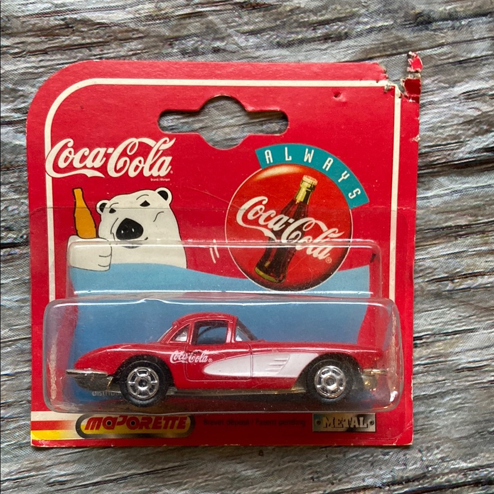 Vintage Ford Thunderbird Red and White Coca Cola Die-Cast